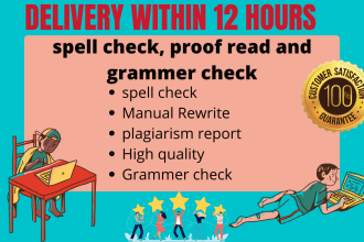 spell check, proofread, and grammar check any document