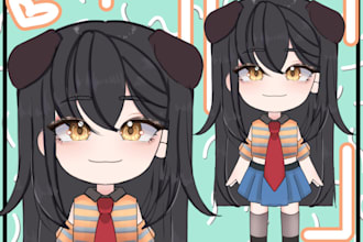 do a chibi vtuber model of your character