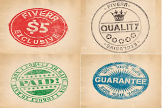 create 3 rubber stamps