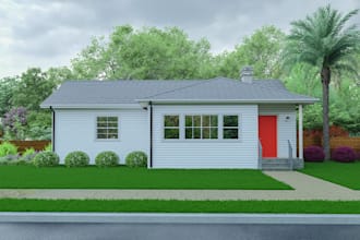 create 3d house visualization, rendering, exterior design and front elevation