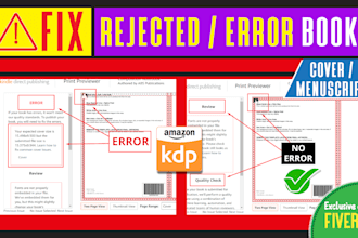 fix error rejected book cover modify resize for kdp