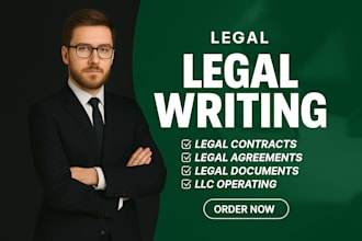 write legal agreements,contracts,documents,llc operating,nda,services,complaints