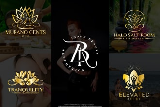 do beauty spa yoga cosmetics massage and skincare logo