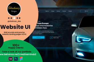 do website UI design, landing page design, in figma, xd, PSD