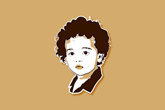 draw minimalist avatar cartoon portrait for you