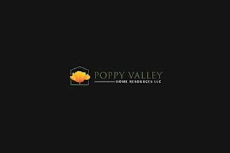 do super unique brand poppy valley home resources logo in 1 day
