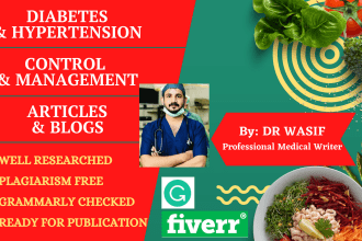write researched medical articles on diabetes and hypertension