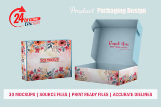 design mailer or subscription packaging box with 3d mockup