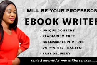 ghostwrite your fiction and nonfiction ebook  kindle book and book ghostwriter