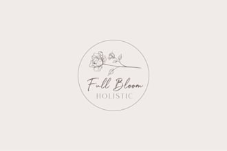 design minimal hand drawn botanical boho logo