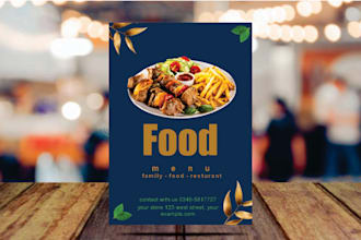 design attractive food flyer, food menu, wedding menu for you