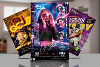 do party flyer, club flyer and event flyer for you