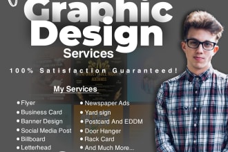 design professional flyer, logo, postcard, banner, poster or graphic design