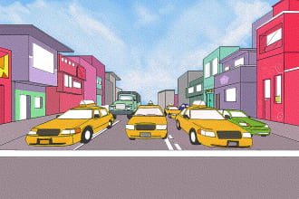 illustrate buildings, cities, landscapes