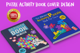 make kdp puzzle activity book cover and interior