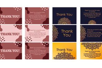 design a thank you card for your business