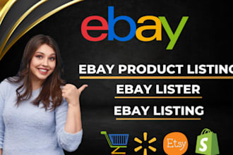 do ebay hot selling listing and product listing on shopify, etsy and walmart