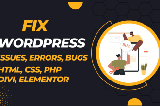 fix wordpress issues, errors and bugs, elementor pro, divi, woocommerce