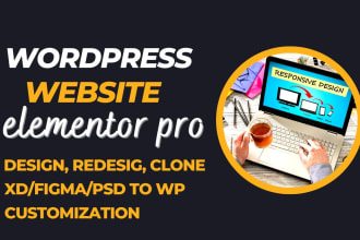 copy, clone, duplicate or redesign wordpress website using elementor pro expert
