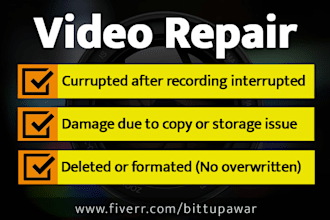 repair corrupted mov mp4 dat mdt rsv or mxf video