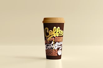 do professional cup design mockups
