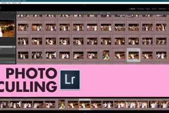do culling wedding photos and event photos in lightroom