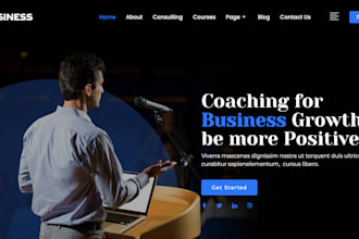 design a life coaching, consulting website for speakers, leaders, and trainers