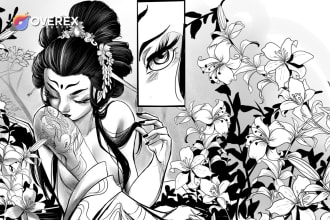 create a manga page, character, illustration or portrait