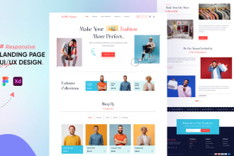 design web template and landing page uiux design in figma