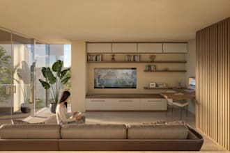 create house design, and realistic 3d render