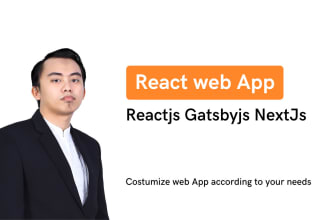 develop react js, next js, and gatsby web app