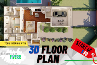 do sweet home interior floor plan 3d design and real estate render
