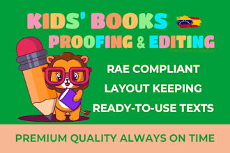 proofread and edit your spanish book for children