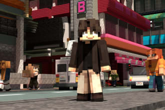 do mojang style minecraft animation