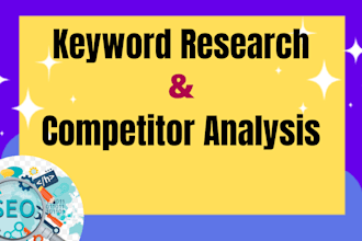 do SEO keyword research, competitor analysis  strategically