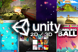 create a game or app from scratch or reskin in unity 2d and 3d