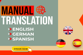 manually translate english to german and spanish