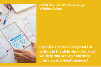 design your UX UI portfolio, design challenge, or slide deck for interview