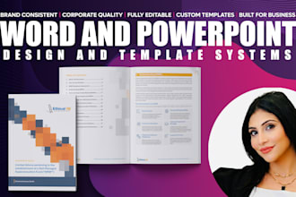 design company profile, report, proposal, newsletter, handbook word PPT template