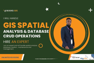create gis spatial analysis maps using arcgis, qgis, leaflet, envi, spatial db