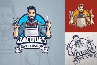 design amazing barber shop and vintage, beauty salon logo