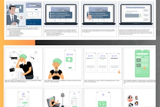 design UX storyboard and wireframe