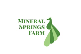 design clean super smart mineral springs farm logo for your business
