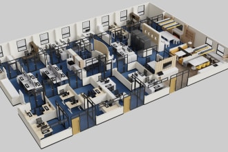 create 3d stylized floor plan for your presentations