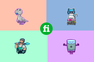 create cute cartoon, animal, pet  mascot character and logo design
