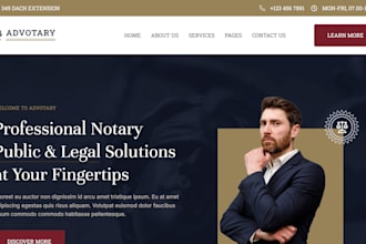 design SEO friendly and responsive lawyer, attorney, law firm and notary website