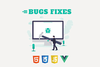 fix html css javascript and vue js bugs