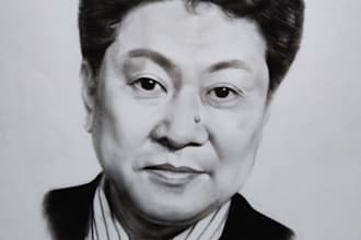 draw amazing realistic charcoal portrait