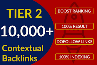 provide 10k tier 2 contextual backlinks
