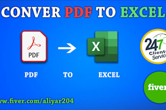 covert PDF to excel